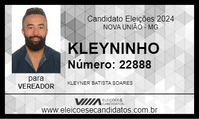 Candidato KLEYNINHO 2024 - NOVA UNIÃO - Eleições