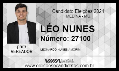 Candidato LÉO NUNES 2024 - MEDINA - Eleições