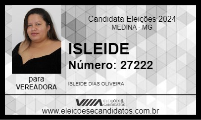 Candidato ISLEIDE 2024 - MEDINA - Eleições