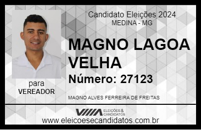 Candidato MAGNO LAGOA VELHA 2024 - MEDINA - Eleições