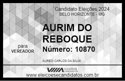 Candidato AURIM DO REBOQUE 2024 - BELO HORIZONTE - Eleições