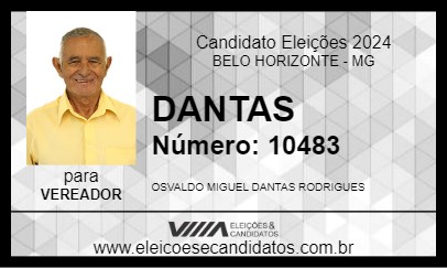 Candidato DANTAS  2024 - BELO HORIZONTE - Eleições