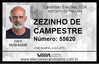 Candidato ZEZINHO DE CAMPESTRE 2024 - ASTOLFO DUTRA - Eleições