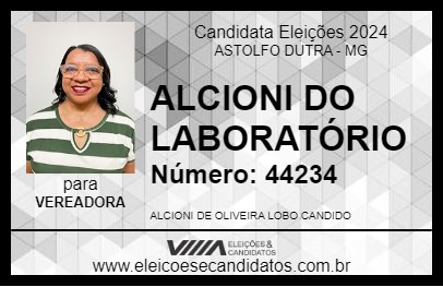 Candidato ALCIONI DO LABORATÓRIO 2024 - ASTOLFO DUTRA - Eleições