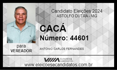 Candidato CACÁ 2024 - ASTOLFO DUTRA - Eleições