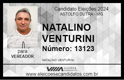 Candidato NATALINO VENTURINI 2024 - ASTOLFO DUTRA - Eleições