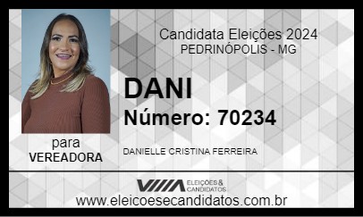 Candidato DANI 2024 - PEDRINÓPOLIS - Eleições