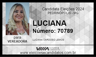 Candidato LUCIANA 2024 - PEDRINÓPOLIS - Eleições