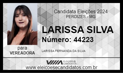 Candidato LARISSA SILVA 2024 - PERDIZES - Eleições