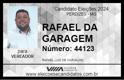 Candidato RAFAEL DA GARAGEM 2024 - PERDIZES - Eleições