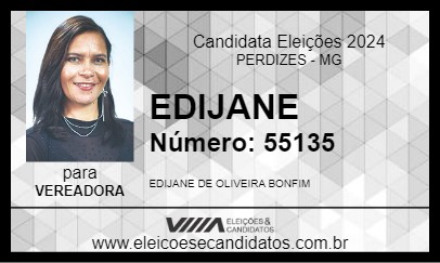 Candidato EDIJANE 2024 - PERDIZES - Eleições