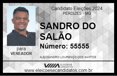 Candidato SANDRO DO SALÃO 2024 - PERDIZES - Eleições