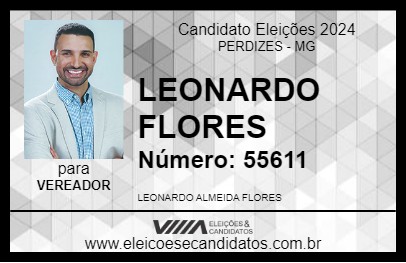 Candidato LEONARDO FLORES 2024 - PERDIZES - Eleições