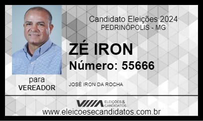 Candidato ZÉ IRON 2024 - PEDRINÓPOLIS - Eleições