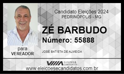 Candidato ZÉ BARBUDO 2024 - PEDRINÓPOLIS - Eleições