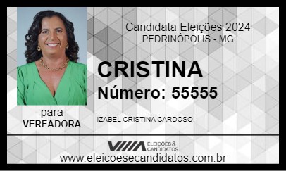 Candidato CRISTINA 2024 - PEDRINÓPOLIS - Eleições