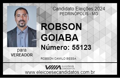 Candidato ROBSON GOIABA 2024 - PEDRINÓPOLIS - Eleições