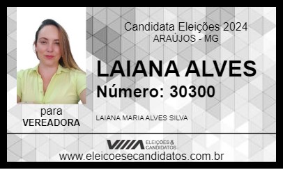 Candidato LAIANA ALVES 2024 - ARAÚJOS - Eleições