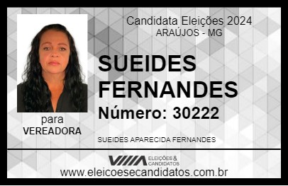 Candidato SUEIDES FERNANDES 2024 - ARAÚJOS - Eleições