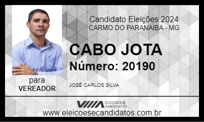 Candidato CABO JOTA 2024 - CARMO DO PARANAÍBA - Eleições