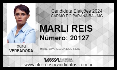 Candidato MARLI REIS 2024 - CARMO DO PARANAÍBA - Eleições