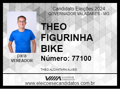 Candidato THEO FIGURINHA BIKE 2024 - GOVERNADOR VALADARES - Eleições