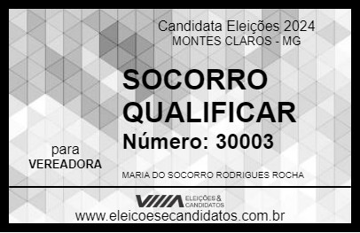 Candidato SOCORRO QUALIFICAR 2024 - MONTES CLAROS - Eleições