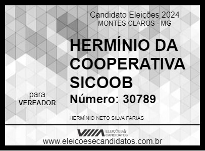 Candidato HERMÍNIO DA COOPERATIVA SICOOB 2024 - MONTES CLAROS - Eleições