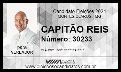 Candidato CAPITÃO REIS 2024 - MONTES CLAROS - Eleições