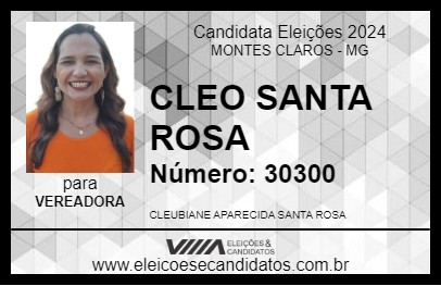 Candidato CLEO SANTA ROSA 2024 - MONTES CLAROS - Eleições