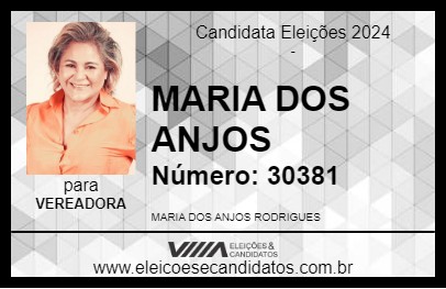 Candidato MARIA DOS ANJOS 2024 - MONTES CLAROS - Eleições