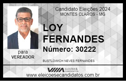 Candidato LOY FERNANDES 2024 - MONTES CLAROS - Eleições