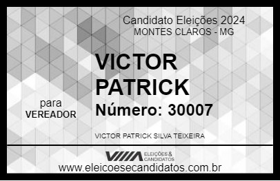 Candidato VICTOR PATRICK 2024 - MONTES CLAROS - Eleições