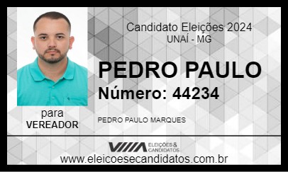 Candidato PEDRO PAULO 2024 - UNAÍ - Eleições