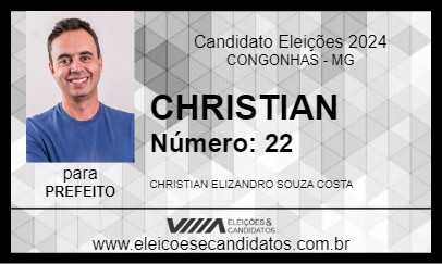 Candidato CHRISTIAN 2024 - CONGONHAS - Eleições