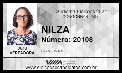 Candidato NILZA 2024 - CONGONHAS - Eleições