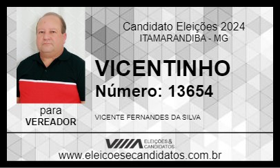 Candidato VICENTINHO 2024 - ITAMARANDIBA - Eleições