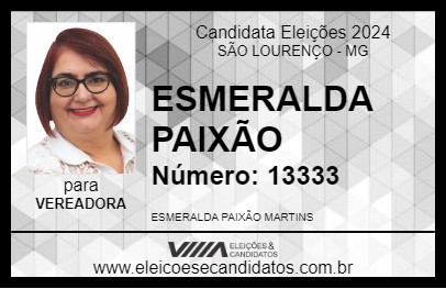 Candidato ESMERALDA PAIXÃO 2024 - SÃO LOURENÇO - Eleições