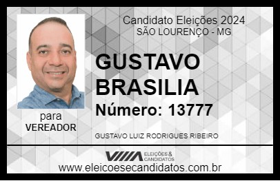 Candidato GUSTAVO BRASILIA 2024 - SÃO LOURENÇO - Eleições