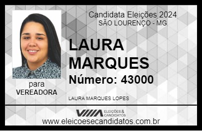 Candidato LAURA MARQUES 2024 - SÃO LOURENÇO - Eleições