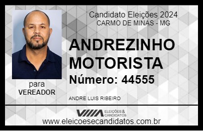 Candidato ANDREZINHO MOTORISTA 2024 - CARMO DE MINAS - Eleições