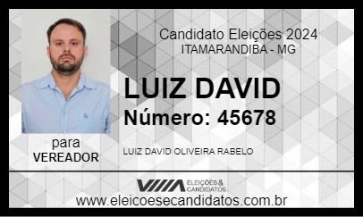 Candidato LUIZ DAVID 2024 - ITAMARANDIBA - Eleições