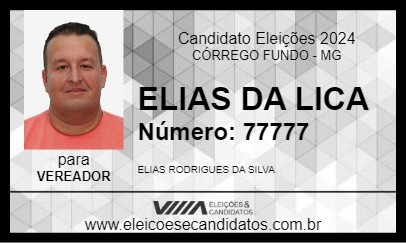 Candidato ELIAS DA LICA 2024 - CÓRREGO FUNDO - Eleições