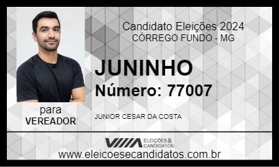 Candidato JUNINHO 2024 - CÓRREGO FUNDO - Eleições