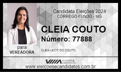 Candidato CLEIA COUTO 2024 - CÓRREGO FUNDO - Eleições