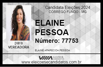 Candidato ELAINE PESSOA 2024 - CÓRREGO FUNDO - Eleições