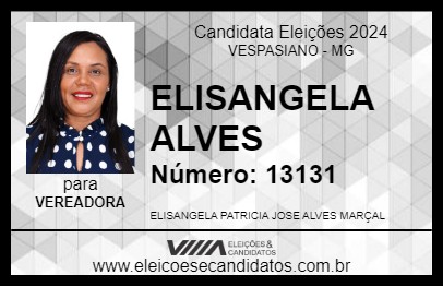 Candidato ELISANGELA ALVES 2024 - VESPASIANO - Eleições