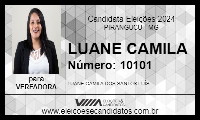 Candidato LUANE CAMILA 2024 - PIRANGUÇU - Eleições