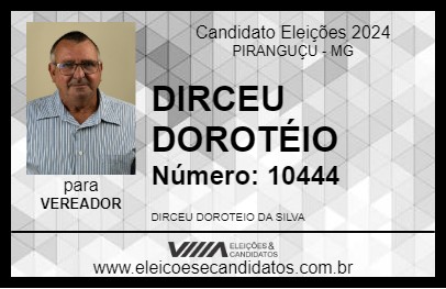 Candidato DIRCEU DOROTÉIO 2024 - PIRANGUÇU - Eleições