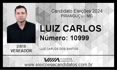 Candidato LUIZ CARLOS 2024 - PIRANGUÇU - Eleições